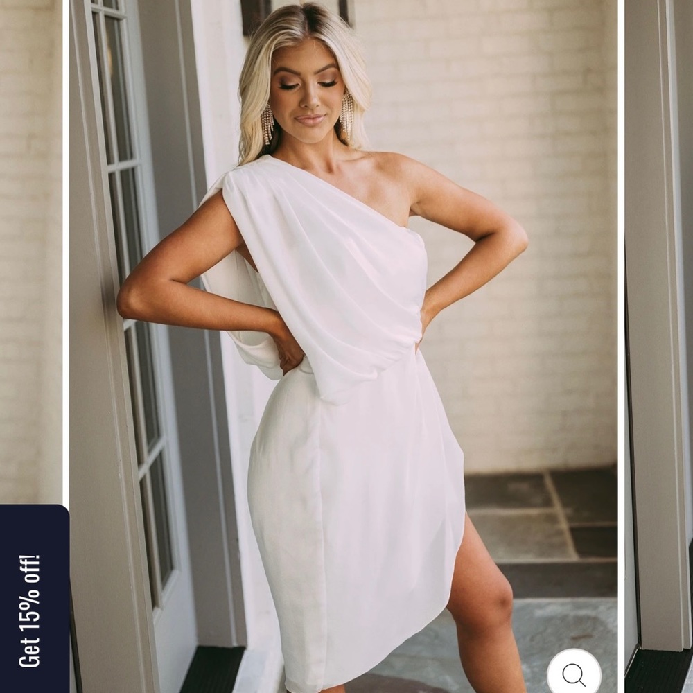 Bride One Shoulder Satin Dress NEW w/ tags